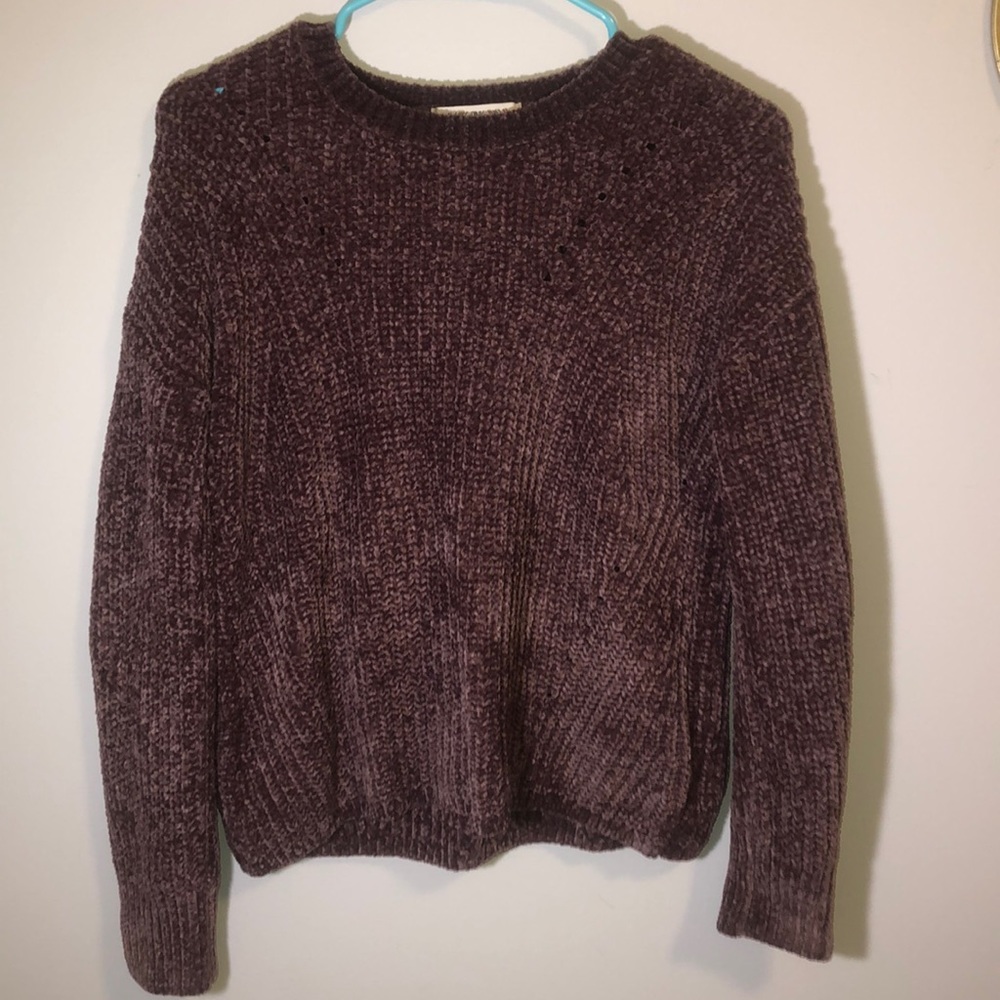 Pink Rose Cable Knit Sweater